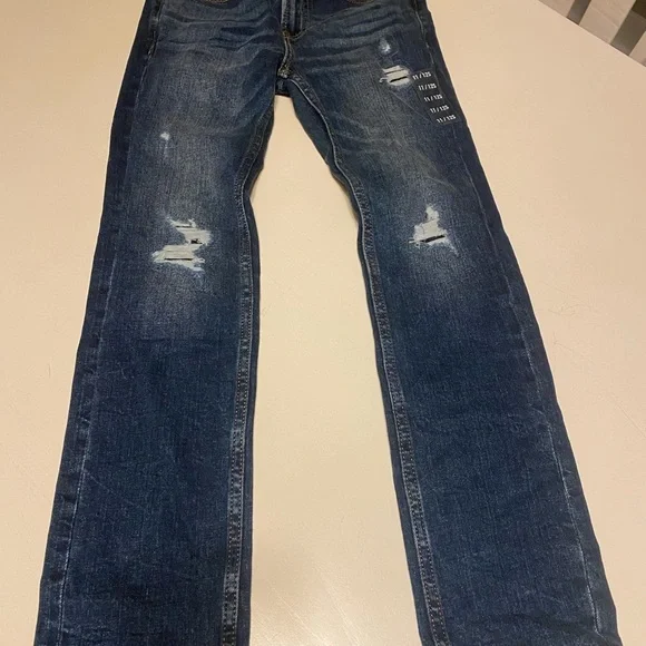 NWOT ABERCROMBIE KIDS DISTRESSED SUPER SKINNY SLIM JEANS SIZE 13/14​ - Picture 2 of 6